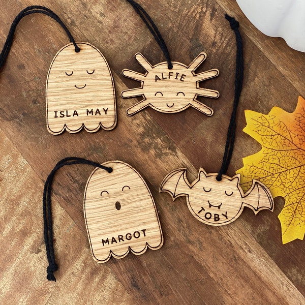 Personalised Halloween Basket Tags | Halloween Bag Tags | Personalised Halloween Gift Tag