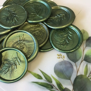 Wax Seal Stamp | Self Adhesive Wax Seal | Olive Leaf Wax Seal | Peel n Stick Wax Seal | Wedding Wax Seal | Save The Dates | Leaf Wax Seal