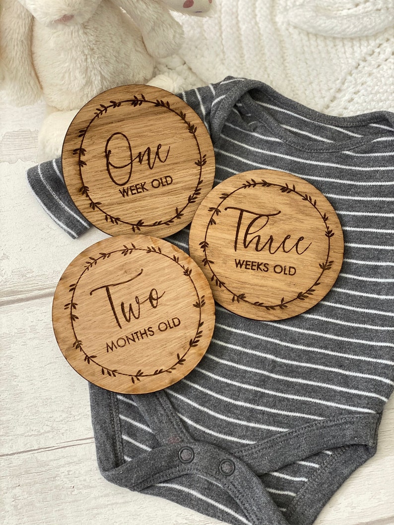 Baby Shower Gift Baby Photo Prop Baby Monthly Milestones Baby Milestones Baby Development Milestones Wooden Baby Milestones