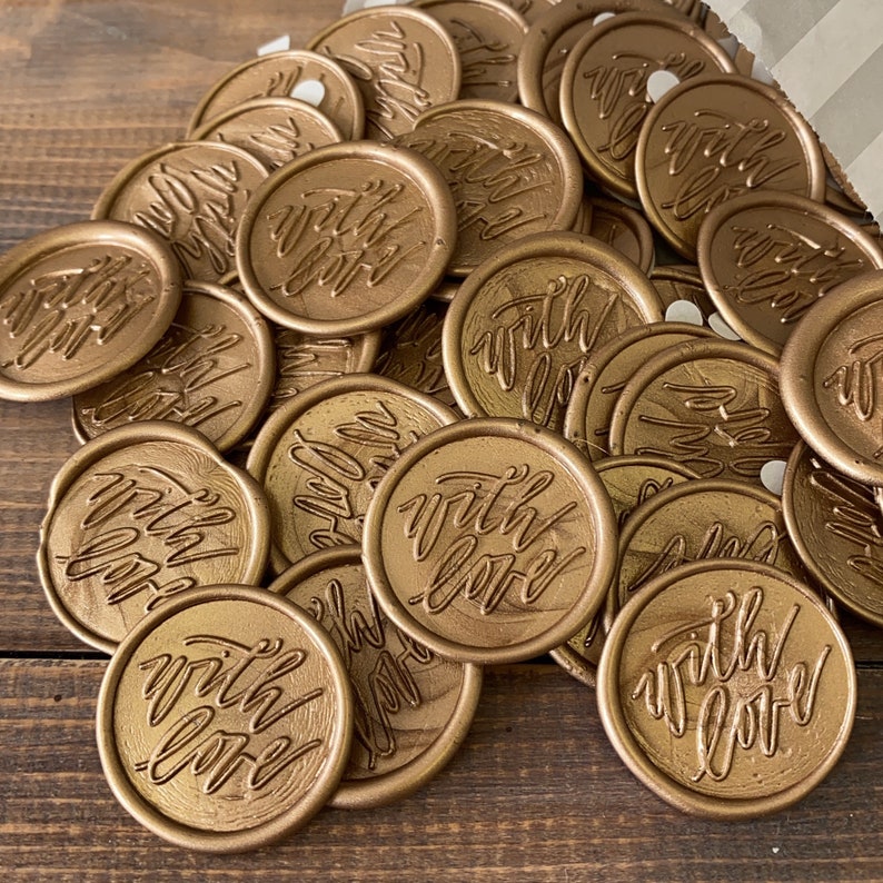 Wax Seal Stamp Self Adhesive Wax Seal With Love Wax Seal Etsy