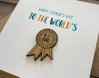 World's Best Dad Card | World's Best Dad Father's Day Card | Father's Day Card | Father's Day Card | Cute Father's Day Card