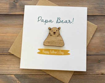 Papa Bear Father's Day Card | Father's Day Card | Daddy Bear Father's Day Card | Father's Day Card | Cute Father's Day Card | Daddy Bear