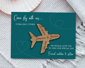 Save the Date Magnet, Wooden Magnet Save the Date, Plane Save the Date, Wooden Save The Dates, Destination Save The Date, Plane02
