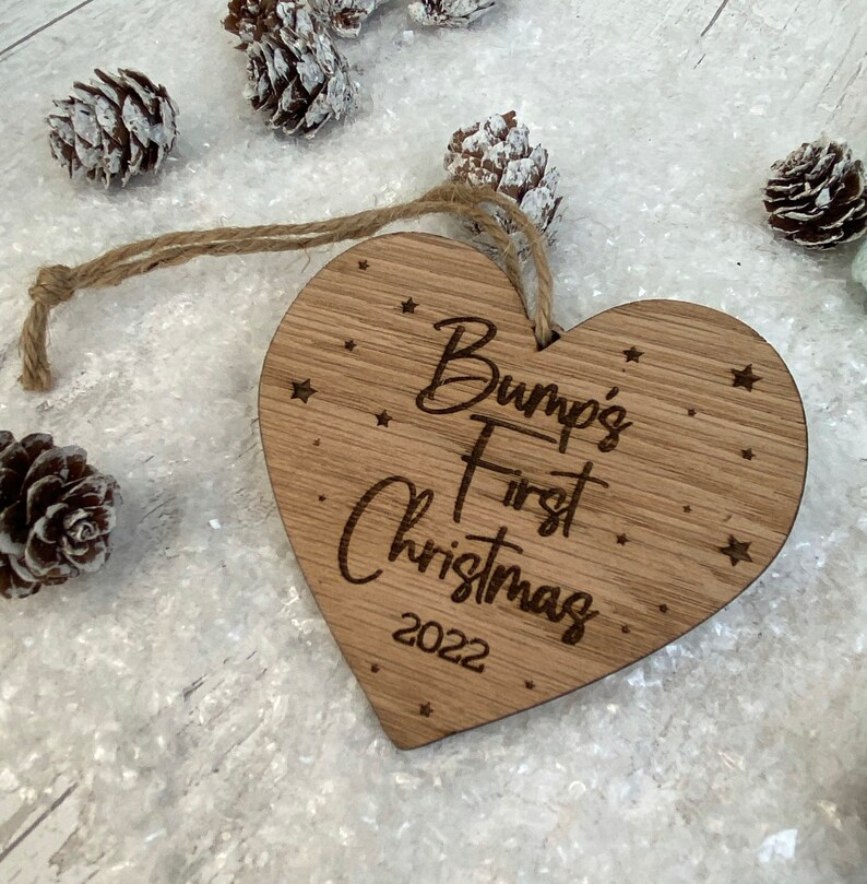 Bumps 1st Christmas Bumps First Christmas Decoration From the Bump First Christmas Bump Gift Baby Shower Gift Pregnancy Present image 2