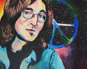 ACEO Celebrity John Lennon Pop Art Canvas Giclee Print