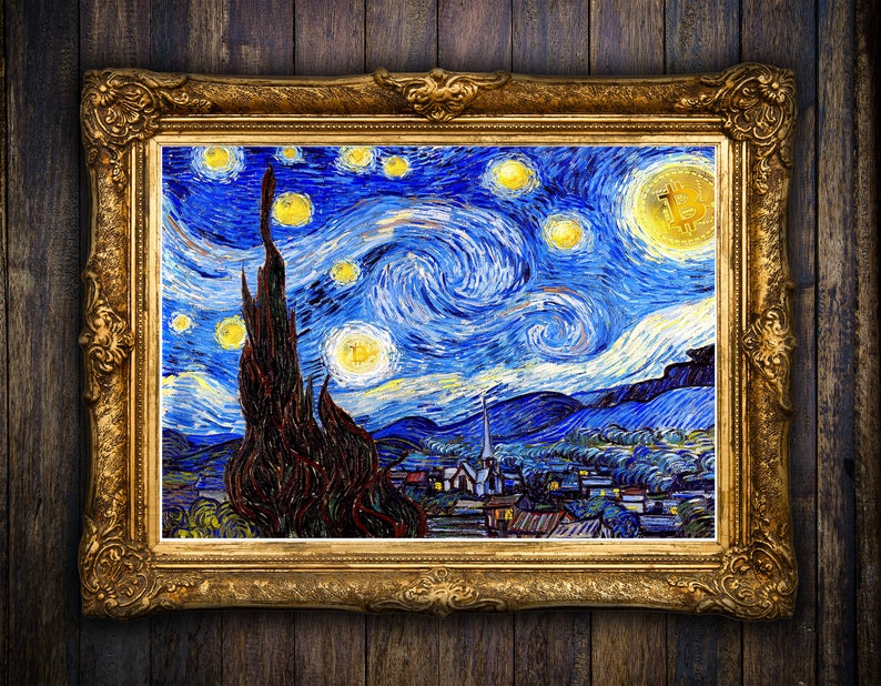 Tardis Starry Night canvas. Van Gogh style Dr Who wall art Etsy