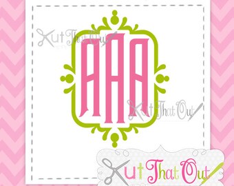 EXCLUSIVE Mansion Monogram (7 Frames Included) SVG & DXF Font Cut Files