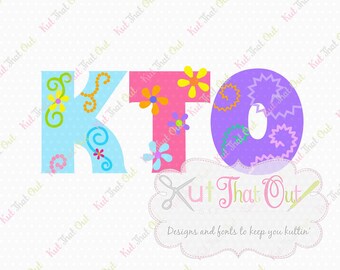 EXCLUSIVE Daisy Swirl Font SVG & DXF Font Cut Files