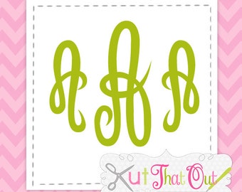Download EXCLUSIVE Elegant Scroll Monogram SVG & DXF Font Cut Files ...