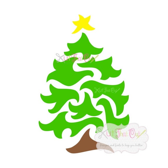 Download Free Exclusive Swirly Christmas Tree Svg Dxf File Etsy SVG DXF Cut File