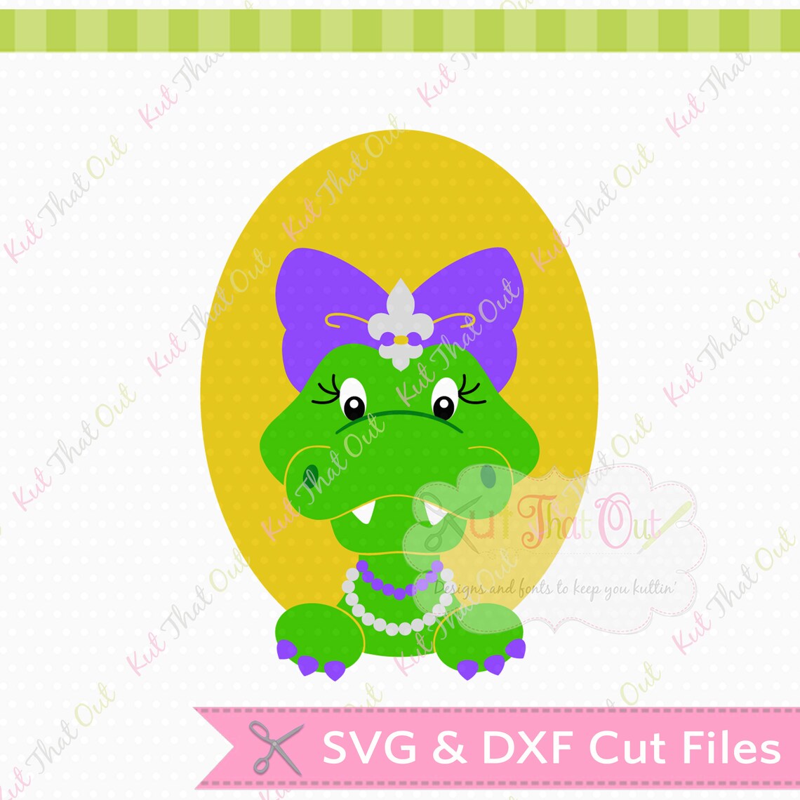 EXCLUSIVE Mardi Gras Gator Girl SVG DXF Cut File Etsy