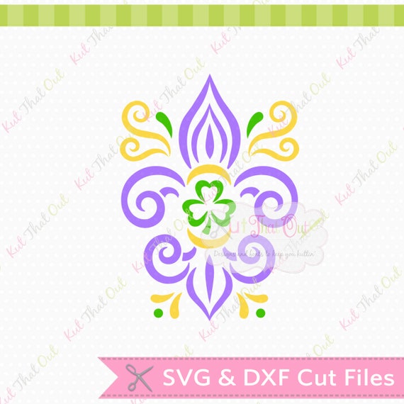EXCLUSIVE Swirly Fleur De Lis SVG DXF Cut File