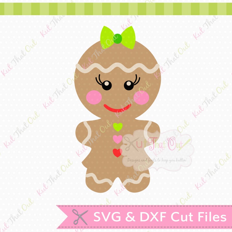 Download Exclusive Gingerbread Girl SVG & DXF Cut File | Etsy