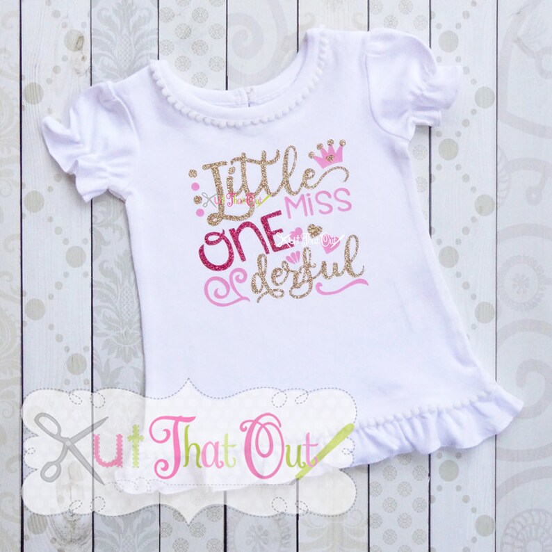 Download Little Miss ONE Derful Birthday Design SVG & DXF Cut File ...