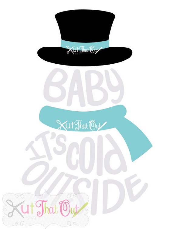 Download EXCLUSIVE Baby It's Cold Outside Snowman SVG & DXF File | Etsy