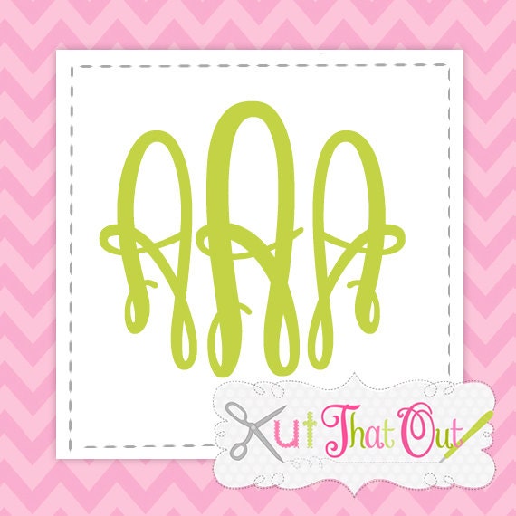 Download Fancy Oval Keepsake Monogram SVG & DXF Font Cut Files | Etsy