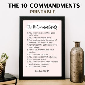 The ten commandments, the 10 commandments printable,Christian wall art, poster printables, ten commandments poster prints,Exodus printable