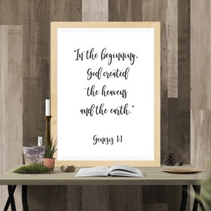Genesis 1:1 in the Beginning God, Scripture Verse , Bible Verse ...