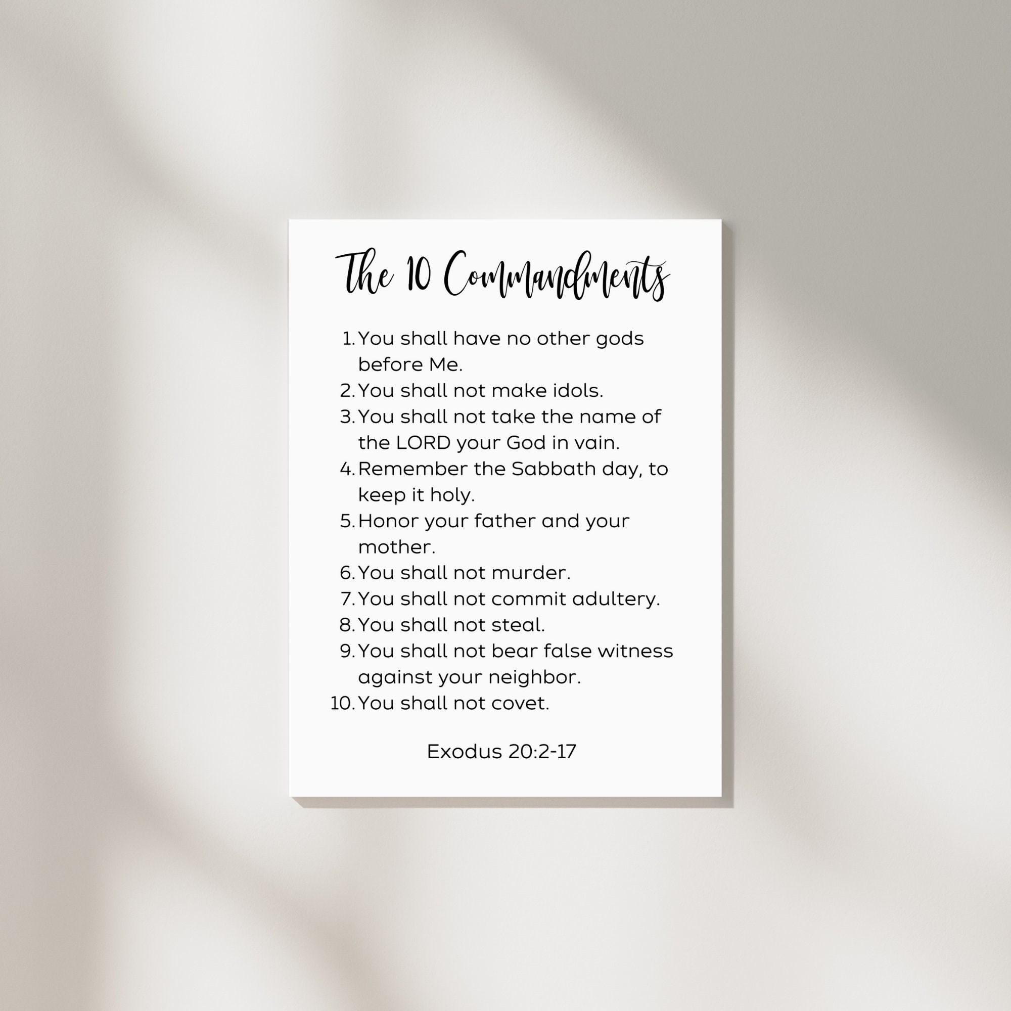 The 10 Commandments Exodus 20 2 17 Bible Verse Wall Art Poster the-10-commandments-exodus-20-2-17-bible-verse-wall-art-poster