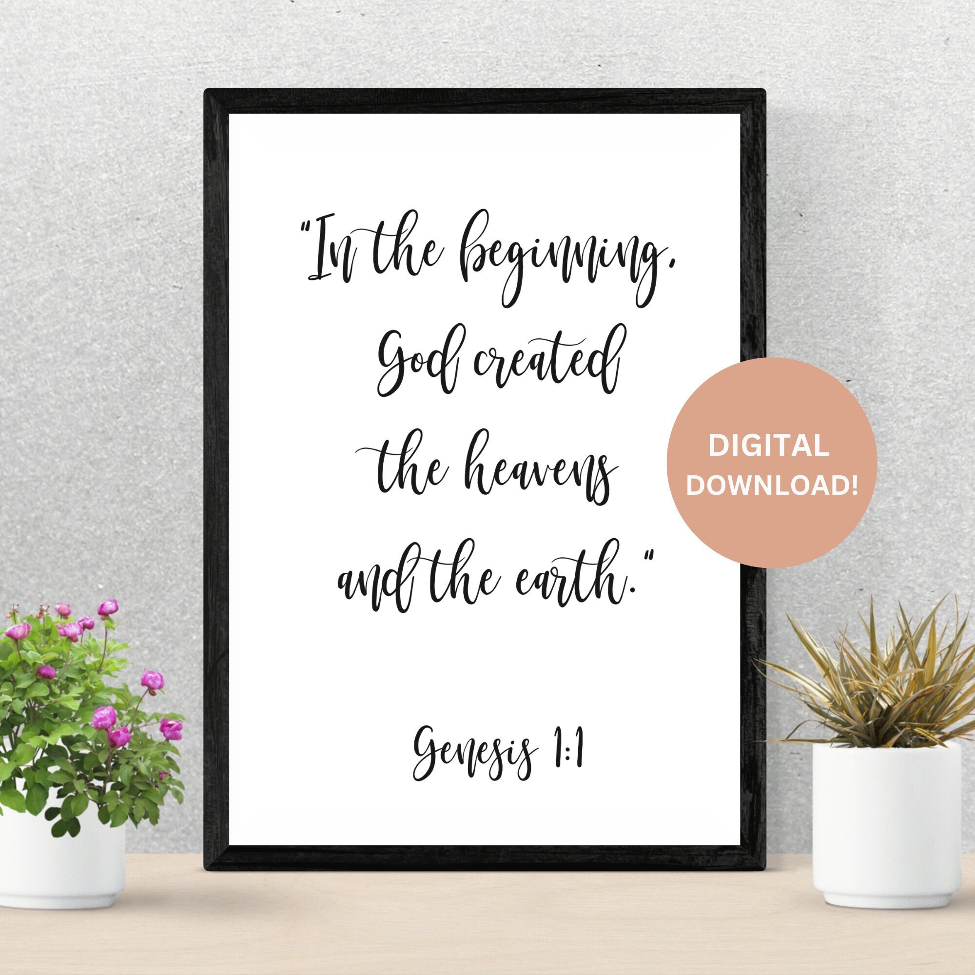 Genesis 1:1 in the Beginning God, Scripture Verse , Bible Verse ...