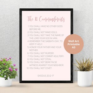 The ten commandments, the 10 commandments printable,Christian wall art, poster printables, ten commandments poster prints,Exodus printable