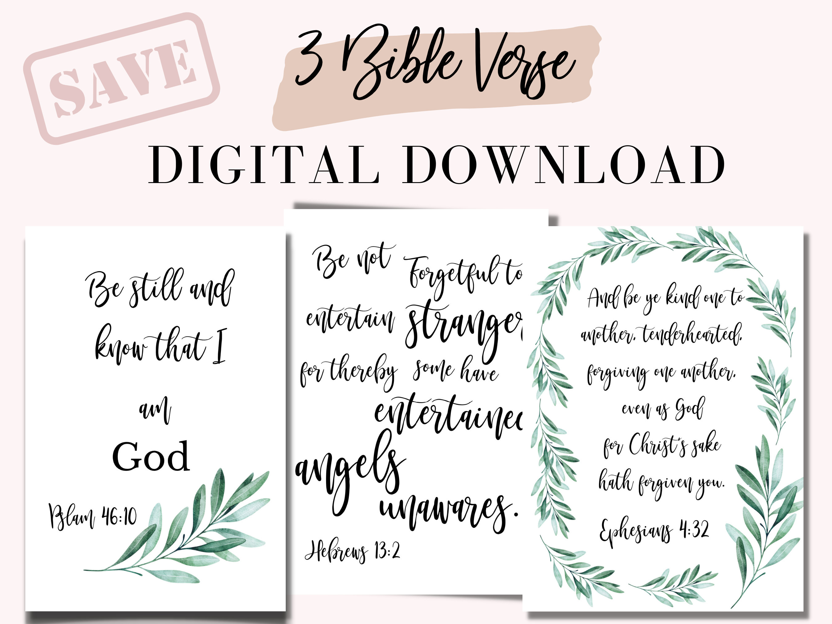 Bible Verse Prints Digital Download Scripture Verses Christian Church ...