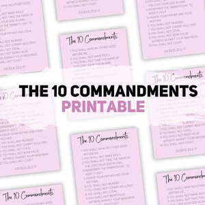 The ten commandments, the 10 commandments printable,Christian wall art, poster printables, ten commandments poster prints,Exodus printable