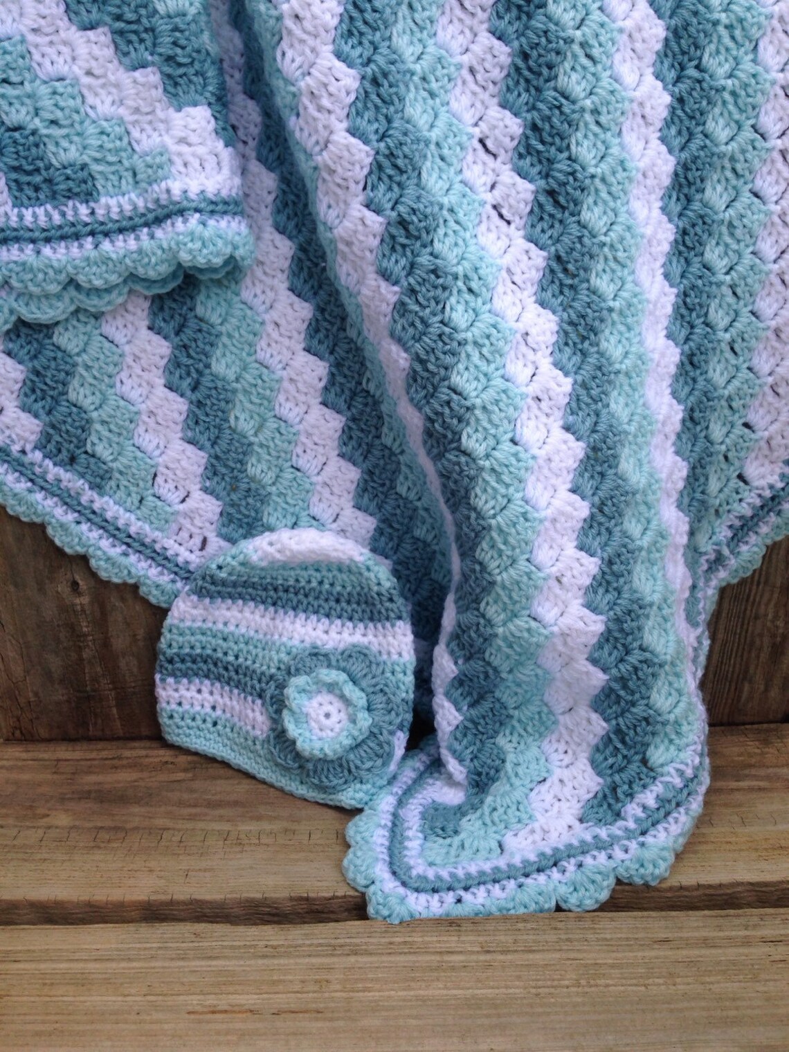 Baby Blanket and Matching Hat Etsy