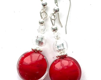 Parure Collana con perle di Murano Mod.18-14 Rosso - Vaccari Perle