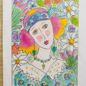 Handmade greetings card. blank with envelope.