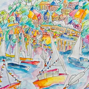 Original watercolour painting - Dartmouth.