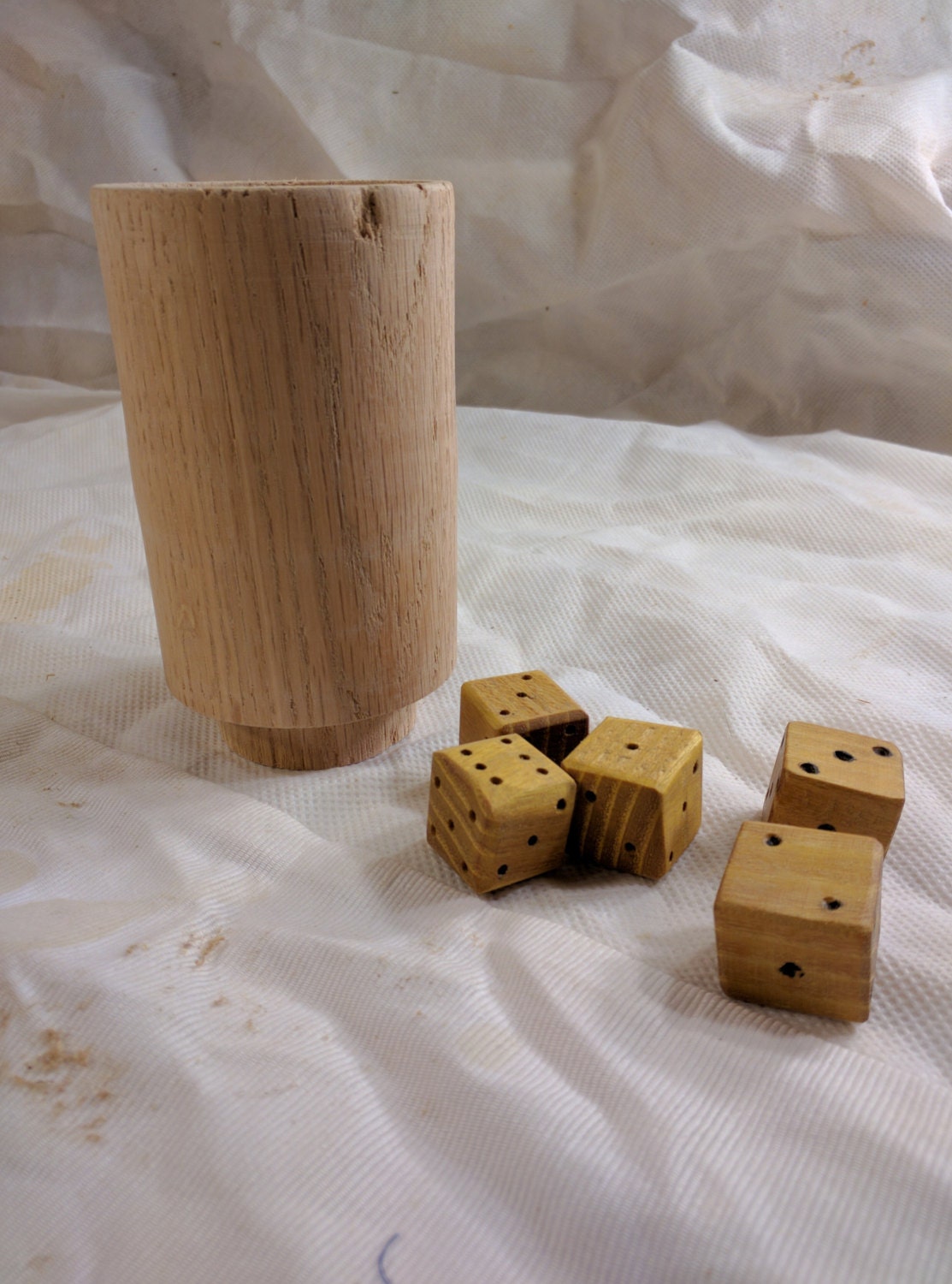 Custommade Handcrafted Wooden Yahtzee Set Etsy