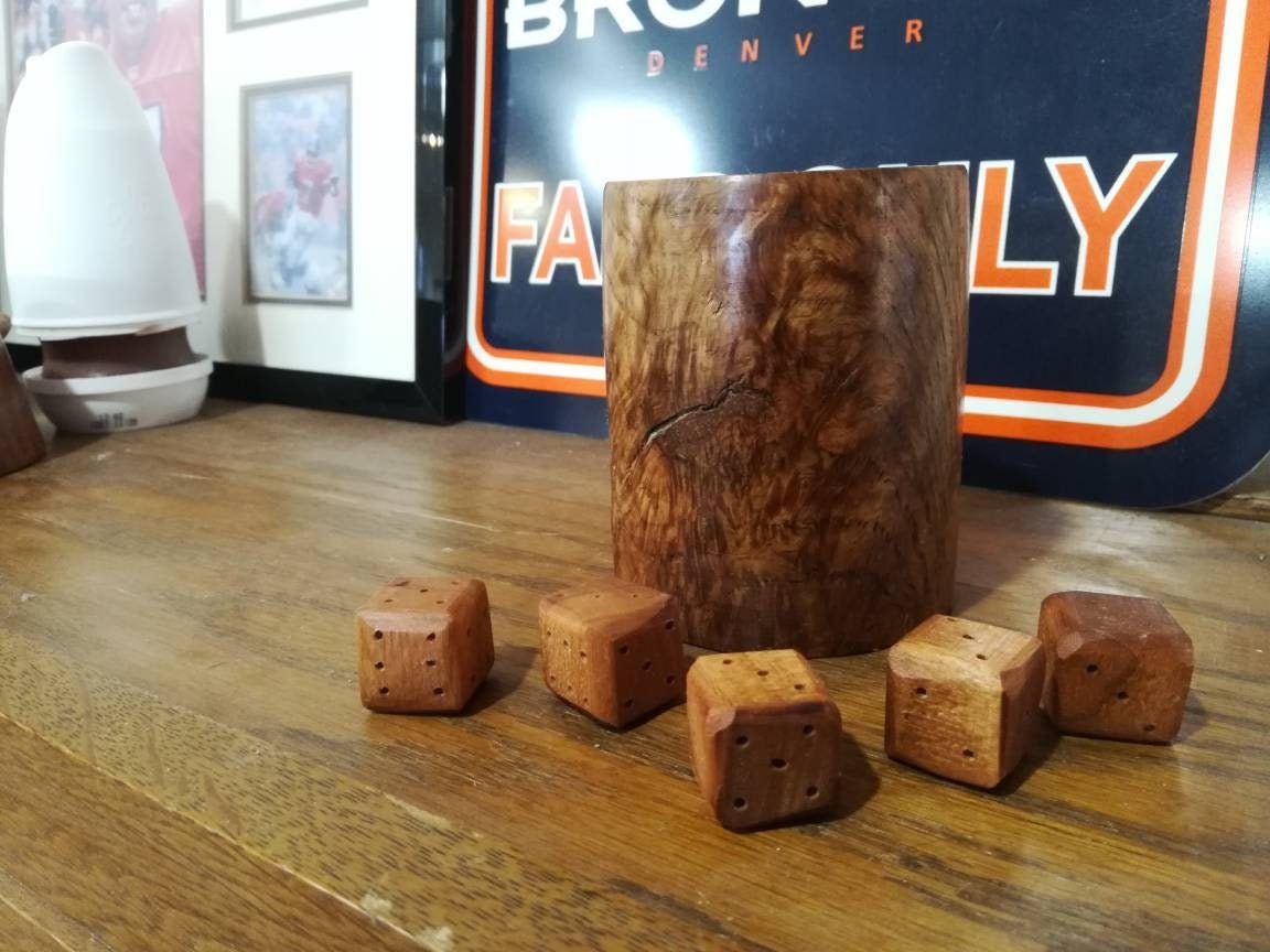 Custommade Handcrafted Wooden Yahtzee Set Etsy Ireland