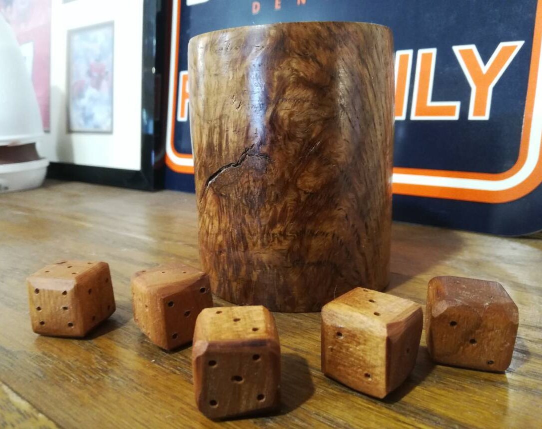 Custommade Handcrafted Wooden Yahtzee Set Etsy