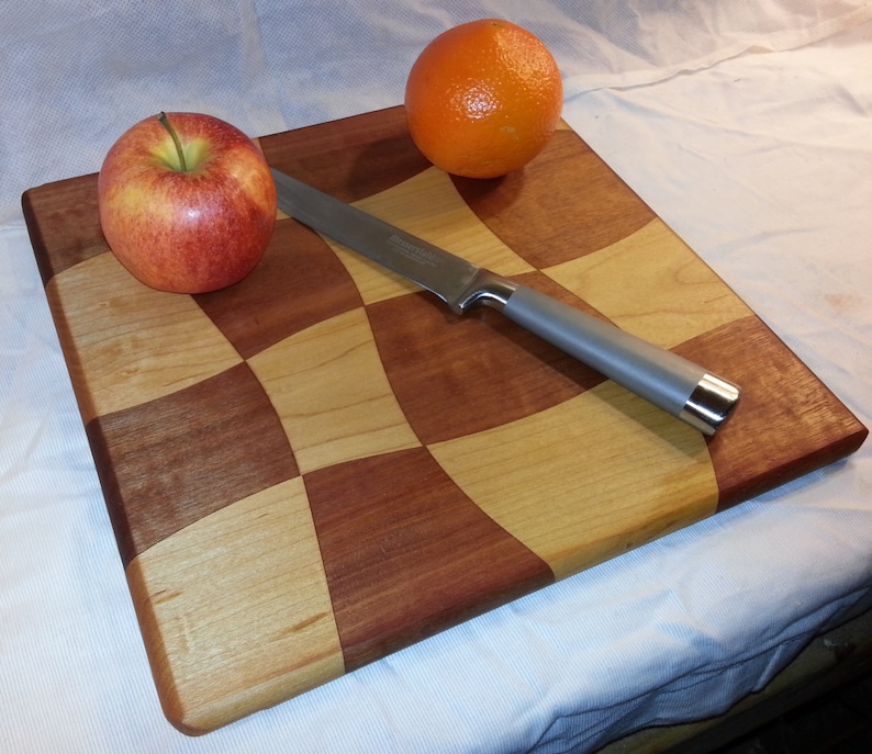 Drunken Cutting Board From Maple and Makore Etsy