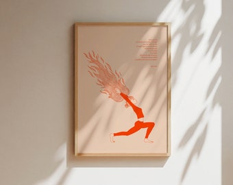 fire warrior, limited edition print, wall art, size A4