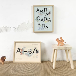 Custom Birth print | Custom made Nursery Birth Poster | Baby's birth custom wall art | Kids Room Birth personalized name Poster