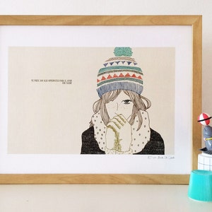 naif naive inspired illustration, limited edition print homeopathy image 1