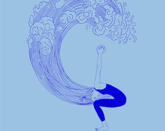 Limited edition print, illustration, warrior surrender, A4 size