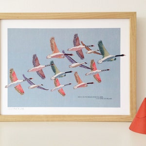 illustration limited edition inkjet print ,BIRDS, 30x40cm image 5