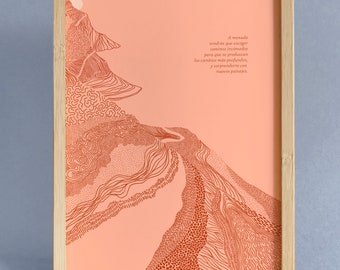 drop, limited edition print, difficult paths, wall art, size A4