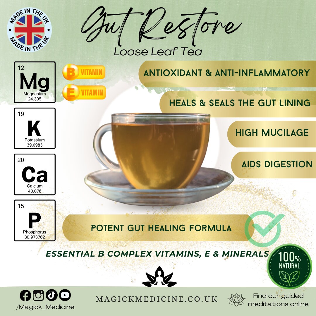 GUT RESTORE TEA Marshmallow Root Heal Lining Constipation Etsy