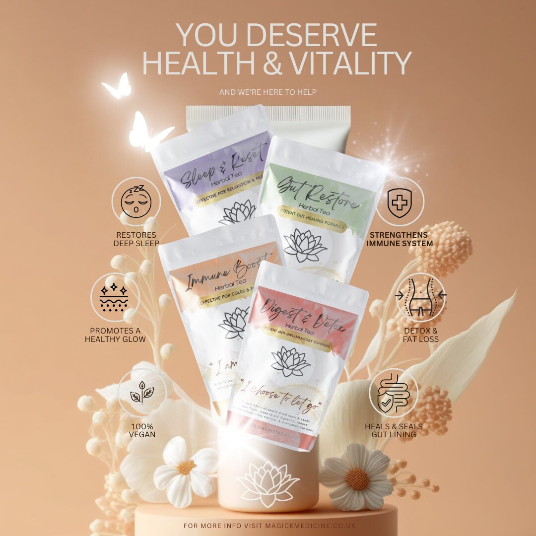 GUT RESTORE TEA Marshmallow Root Heal Lining Constipation Bloating