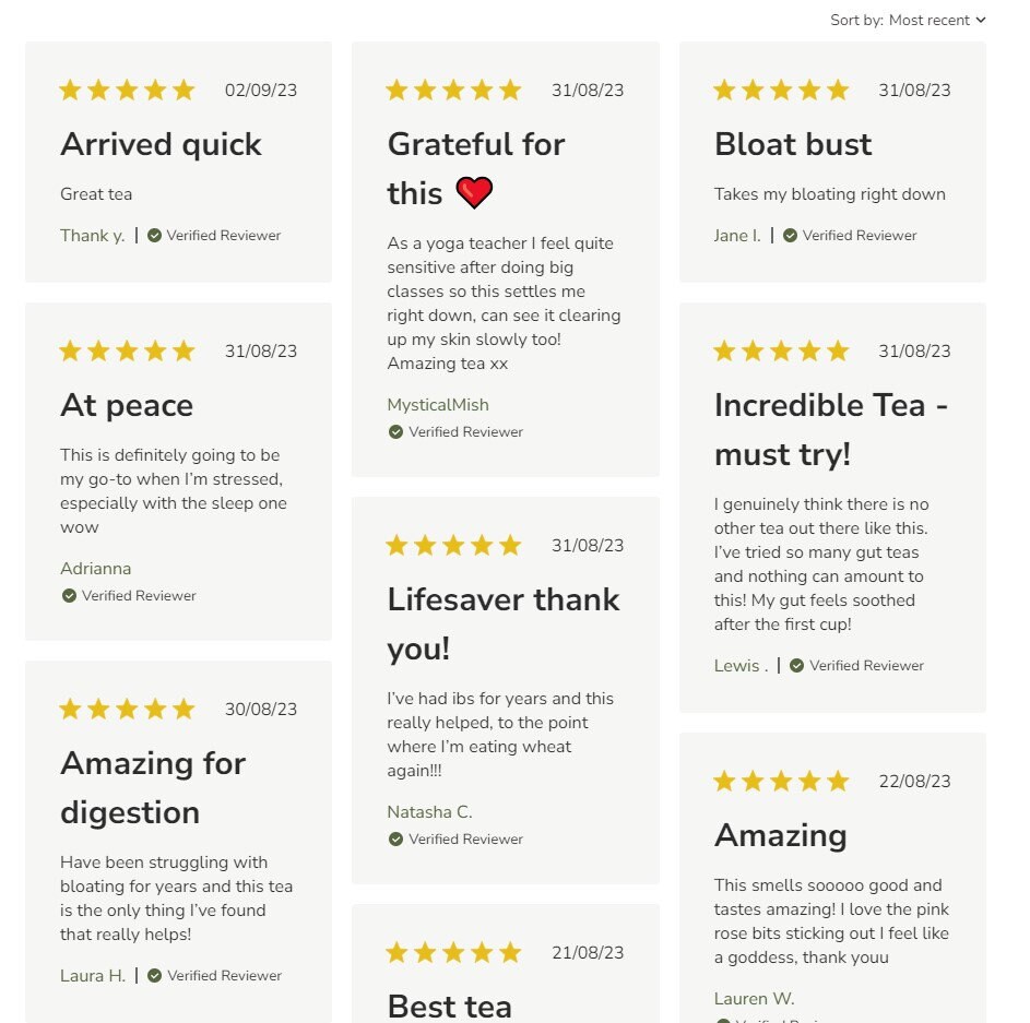 GUT RESTORE TEA Marshmallow Root Heal Lining Constipation Bloating