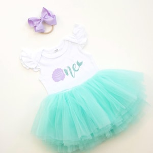 Mermaid First Birthday Outfit Girl, Oneder the Sea, 1st Birthday Outfit Girl, One Birthday tutu, 1st birthday tutu, tutu set,