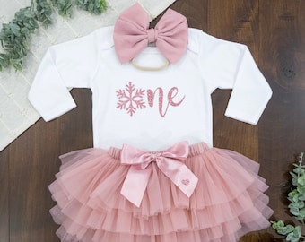 Winter Onederland 1st Birthday Outfit Girl: Tutu Bloomer Set