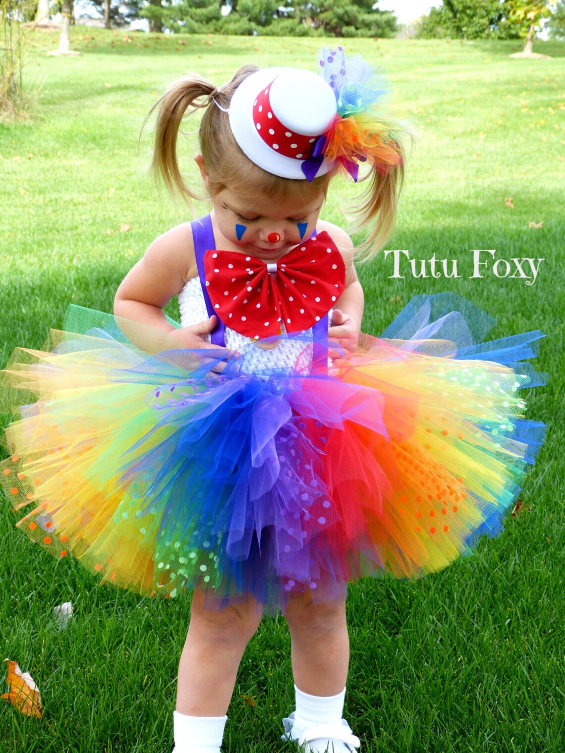 Clown Tutu Dress Clown Costume Clown Tutu Carnival Birthday Etsy