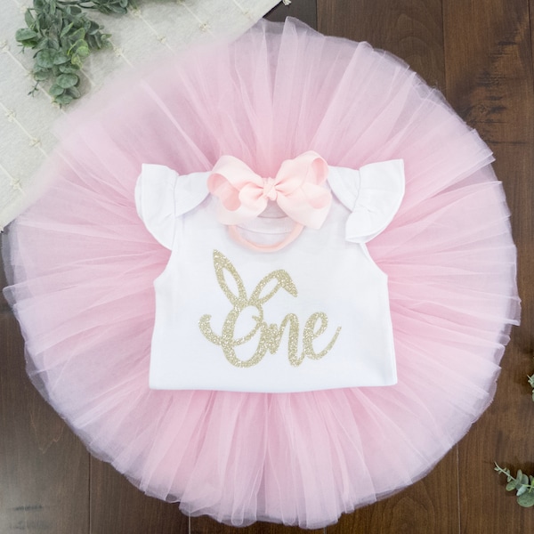 Somebunny is one, First Birthday Outfit Girl, 1st Birthday Outfit Girl, One Birthday tutu, 1st birthday tutu, tutu set, bunny one