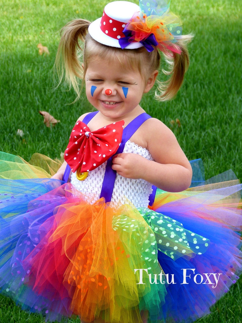 Clown Tutu Dress Clown Costume Clown Tutu Carnival Birthday - Etsy