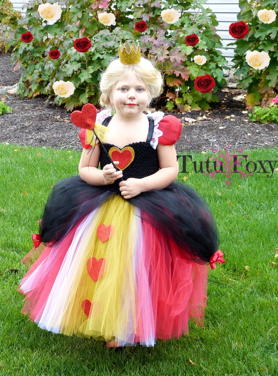 Queen of Hearts Tutu Dress Queen of Hearts Costume Alice in | Etsy